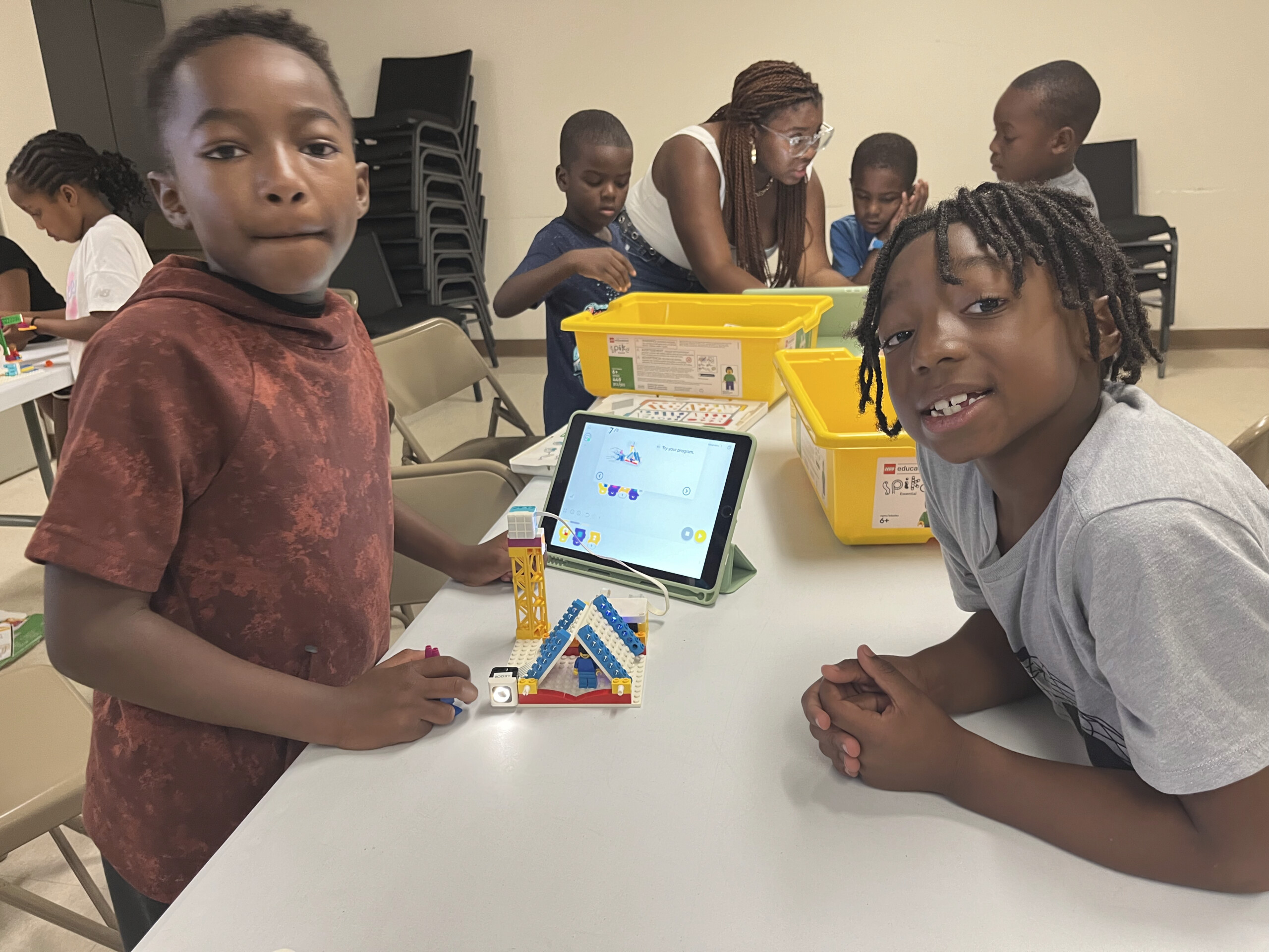 Children enjoying a summer camp activity at Camp Adonai in Philadelphia.